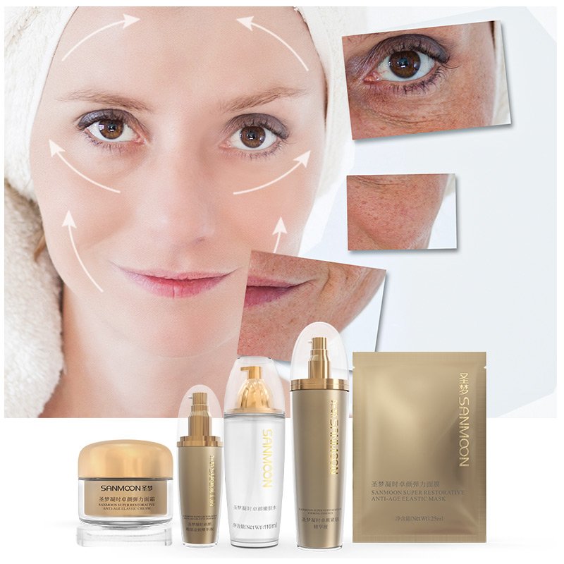 Collagen Anti Aging Cream And Wrinkles Face Cream Under Eye Cream Tightening Facial Mask Skin Care Set