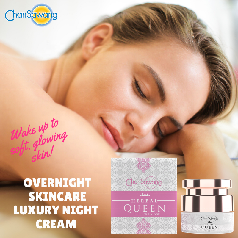 Herbal Queen Sleeping Mask Beauty Face Cream Best Whitening Night Cream for Skin Moisturizing & Anti Aging Skin Care Thailand