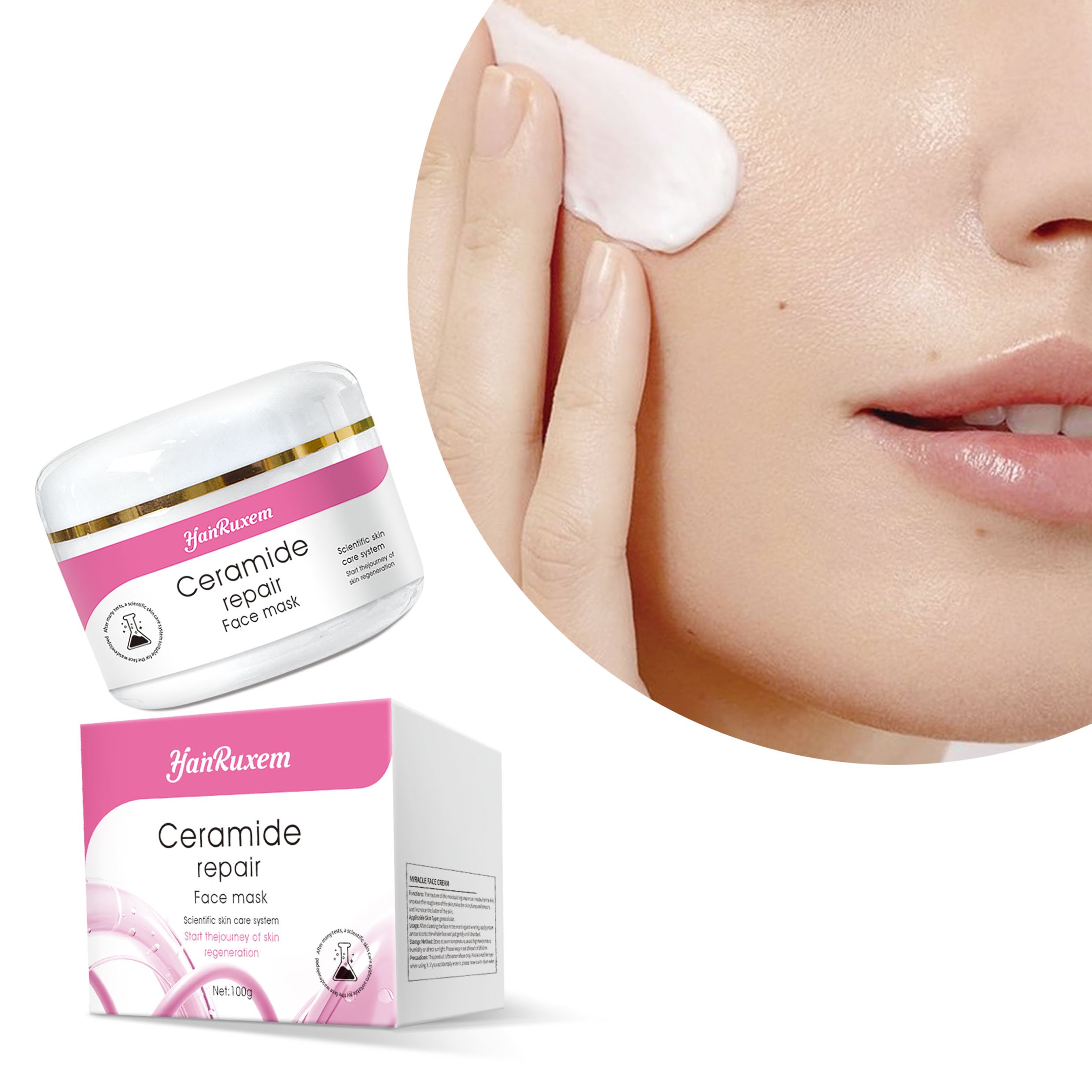 Wholesale Hyaluronic acid Moisturize cream ceramide Brightening Nourishing Skin Whitening repairing face cream