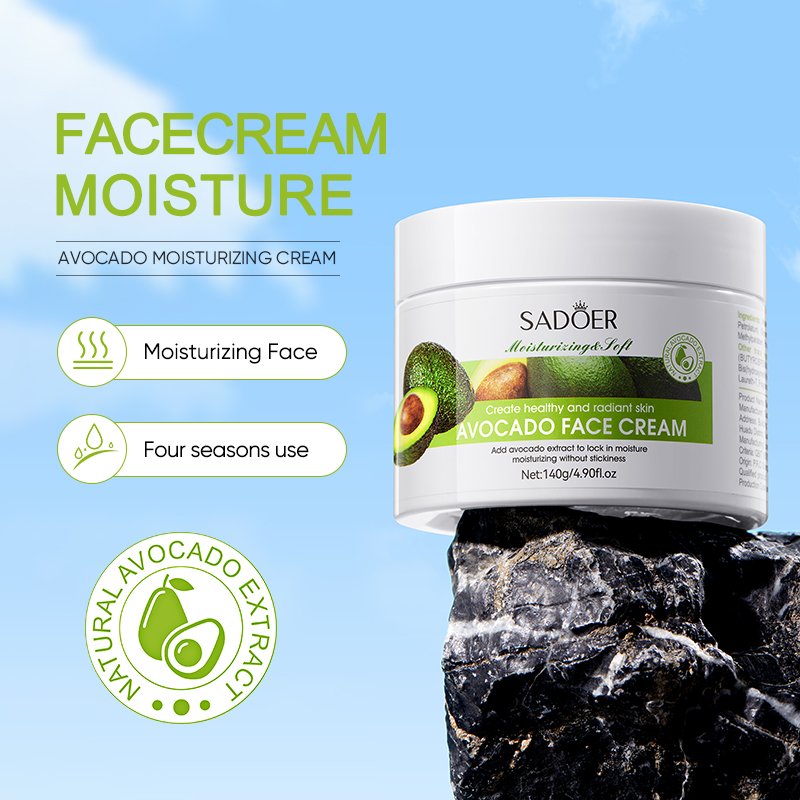 OEM SADOER private label Aloe carrot avocado organc skin care whitening moisturizing tender smooth face cream