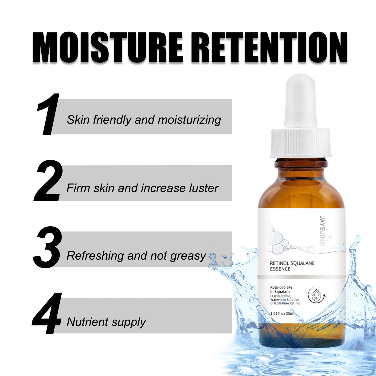 Retinol Anti Aging Remove Wrinkle Serum Lifting Brighten Face Skin Fade Eye Fine Lines Moisturizing Firming Facial Essence 30ml