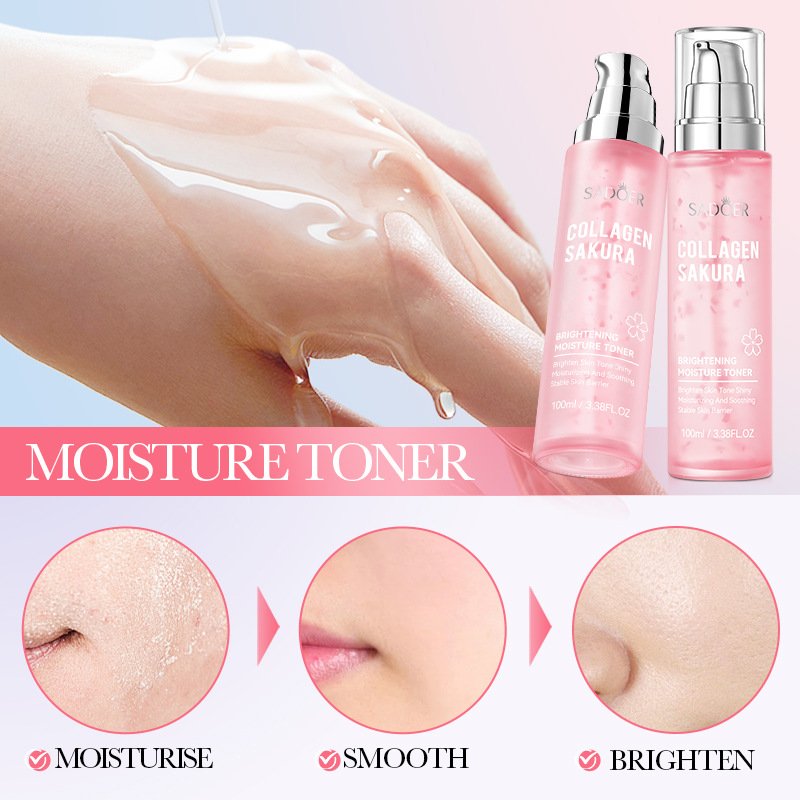 SADOER cosmetics Cherry Blossom Collagen Emulsion Lotion Moisturizing Brightening face cream lotion