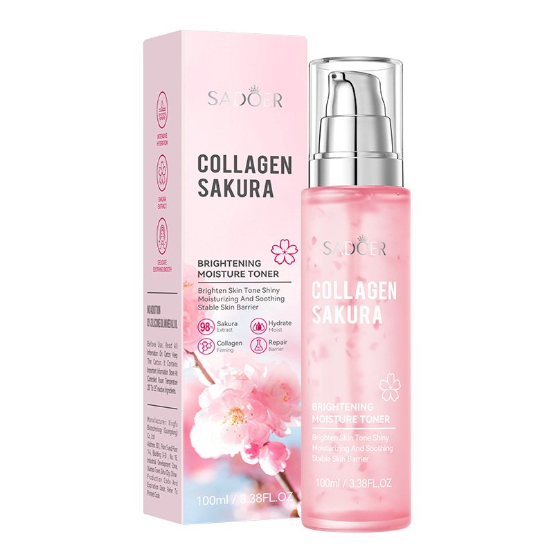 SADOER cosmetics Cherry Blossom Collagen Emulsion Lotion Moisturizing Brightening face cream lotion
