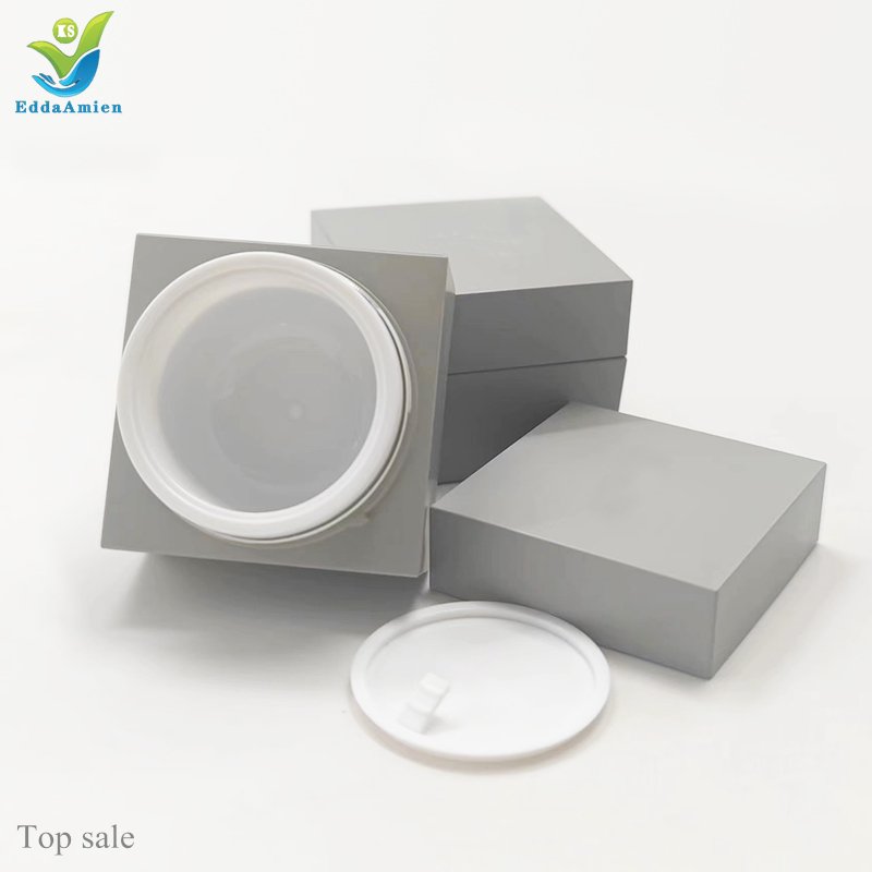 oem 15 g matte lip balm scrub container eyebrow soap bottle empty square PP plastic frosted cosmetic eye face cream jar with lid
