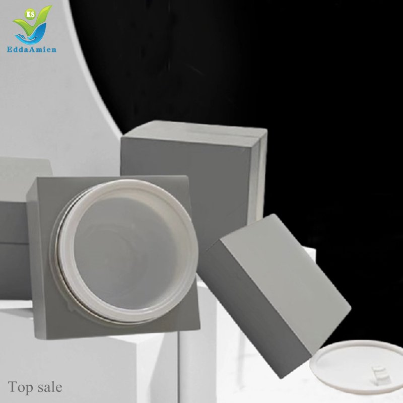 oem 15 g matte lip balm scrub container eyebrow soap bottle empty square PP plastic frosted cosmetic eye face cream jar with lid