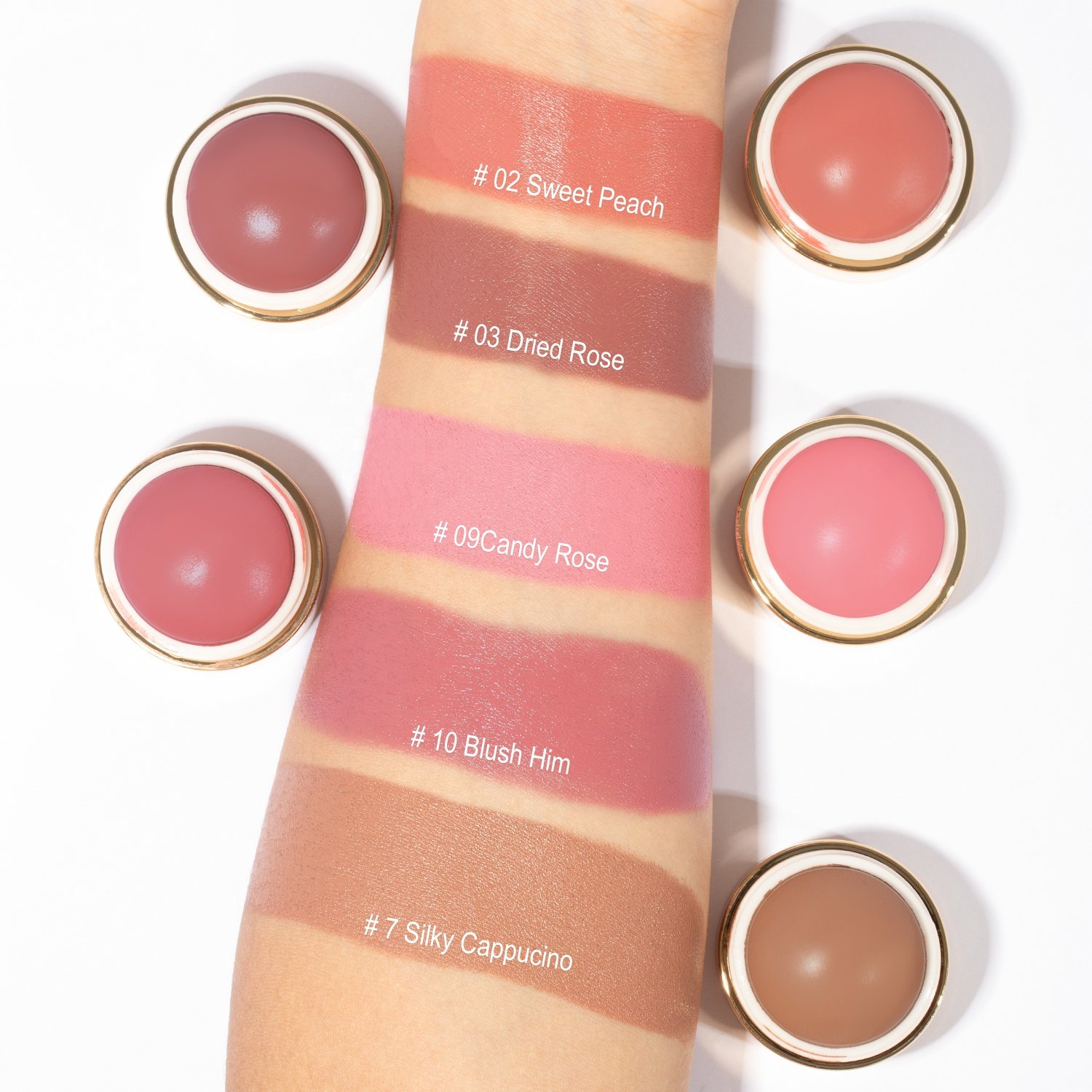 Wholesale Multi-Use Lip Cheek Tint Blush High Pigmented Vegan Face Makeup Private Label Bronzer&Highlighters Creamy Blush