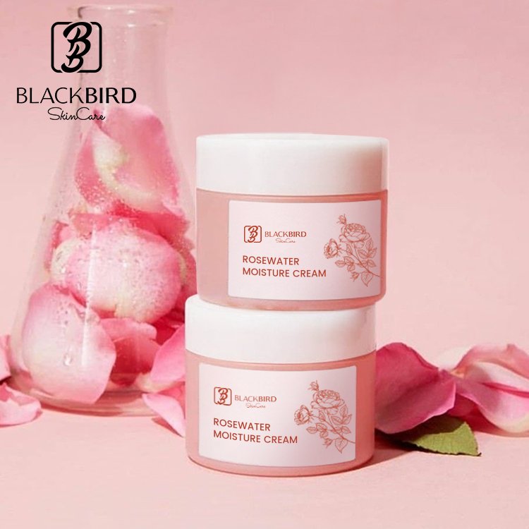Private Label Custom Korean Pink Super Moisturizer Whitening Brightening All Day Hydration Rose water Face Cream