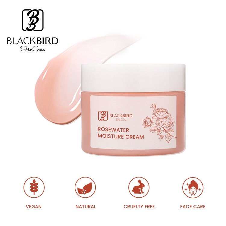 Private Label Custom Korean Pink Super Moisturizer Whitening Brightening All Day Hydration Rose water Face Cream