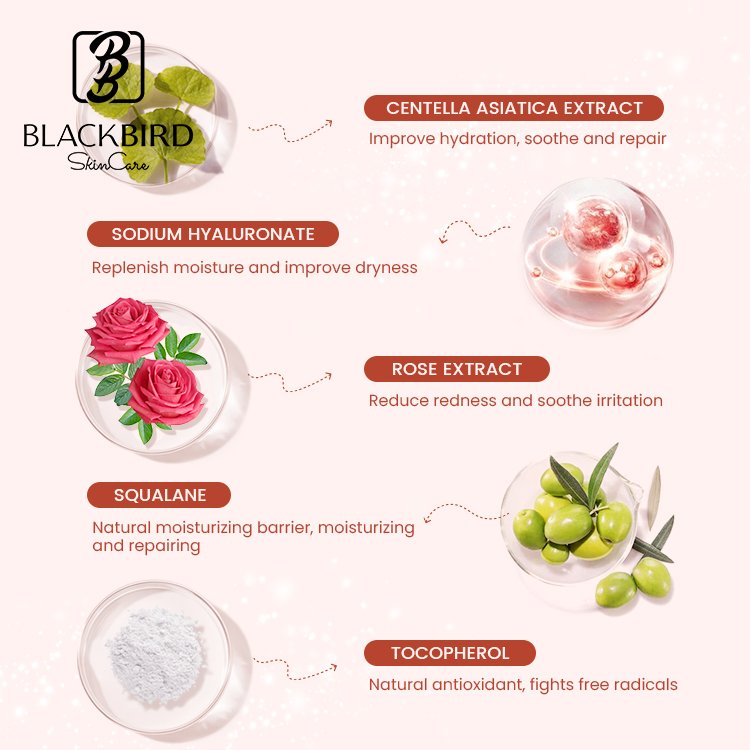 Private Label Custom Korean Pink Super Moisturizer Whitening Brightening All Day Hydration Rose water Face Cream