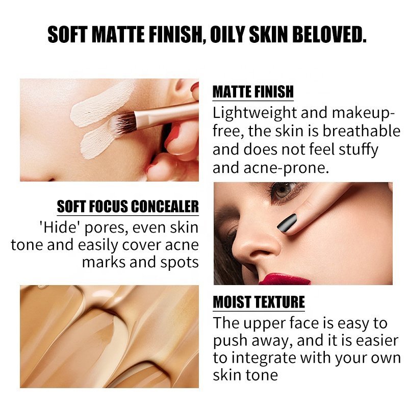 Wholesale 50 Colors Cream Face Foundation Makeup Custom Logo Water Proof and Matte Full Coverage Private Label Liquid Foundation