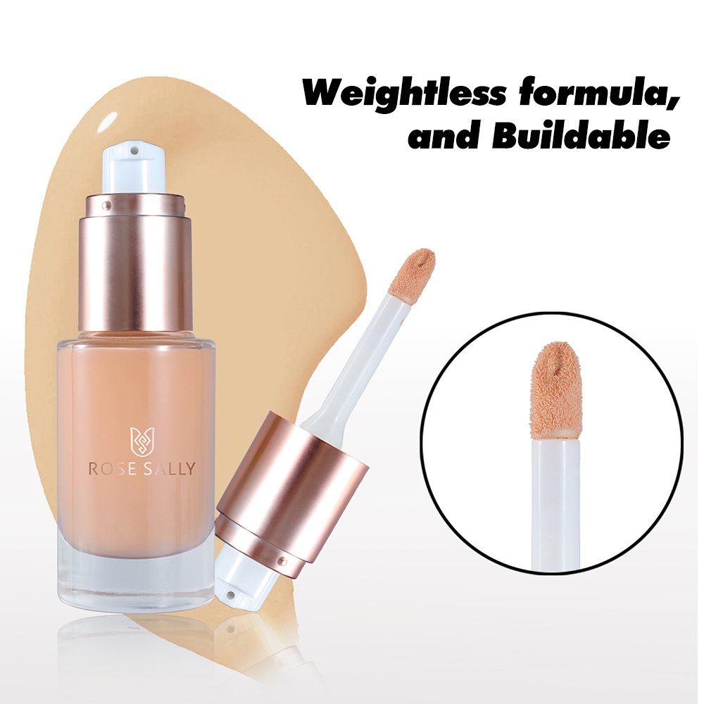 Rose Sally Naturally Look Matte Foundation Liquid Private Label Full Coverage Dark Skin Spray Face Foundation