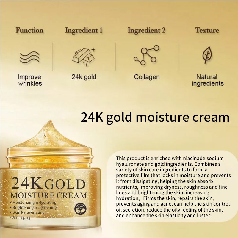 high quality face cream bottle lotions beauty cosmetics 24k gold facial kit