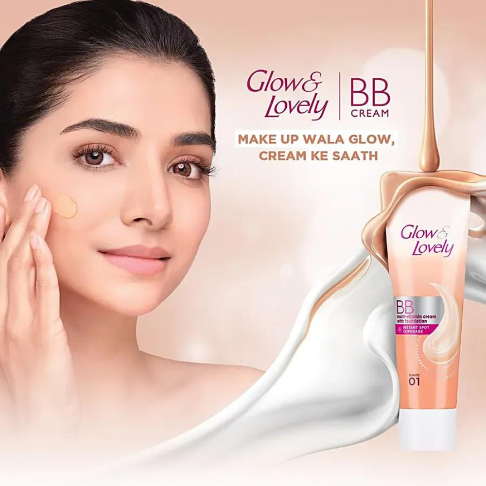 GLOW & LOVELY CREAM (INDIA) 18GM X 48 BB SPF 15 Matte Finish Glow Make-up Regular Size Female Adults Face Cream