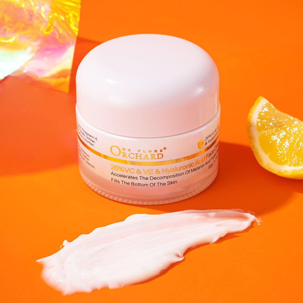 Hot Selling Face Care Moisturizing Fades Spots 20%VC & VE & Hyaluronic Acid Face Cream