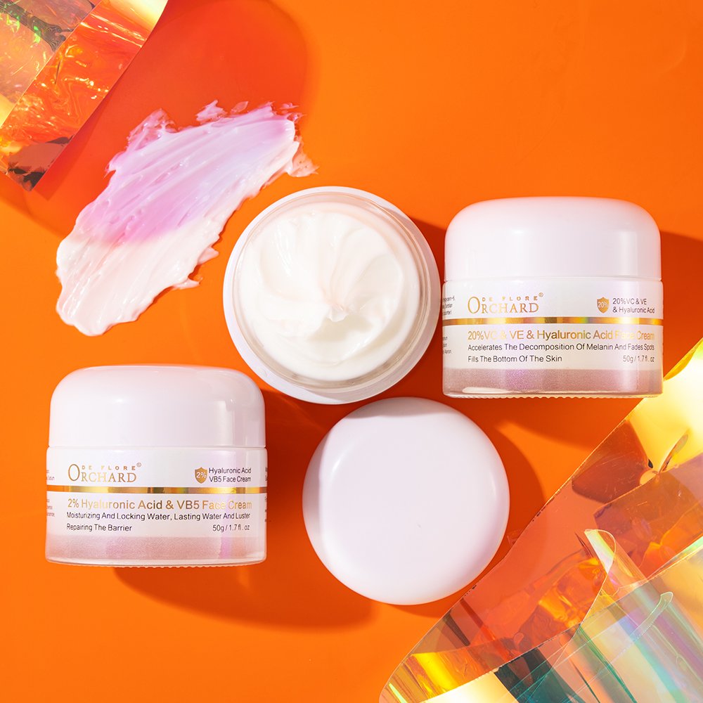 Hot Selling Face Care Moisturizing Fades Spots 20%VC & VE & Hyaluronic Acid Face Cream