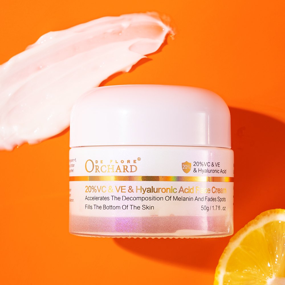 Hot Selling Face Care Moisturizing Fades Spots 20%VC & VE & Hyaluronic Acid Face Cream