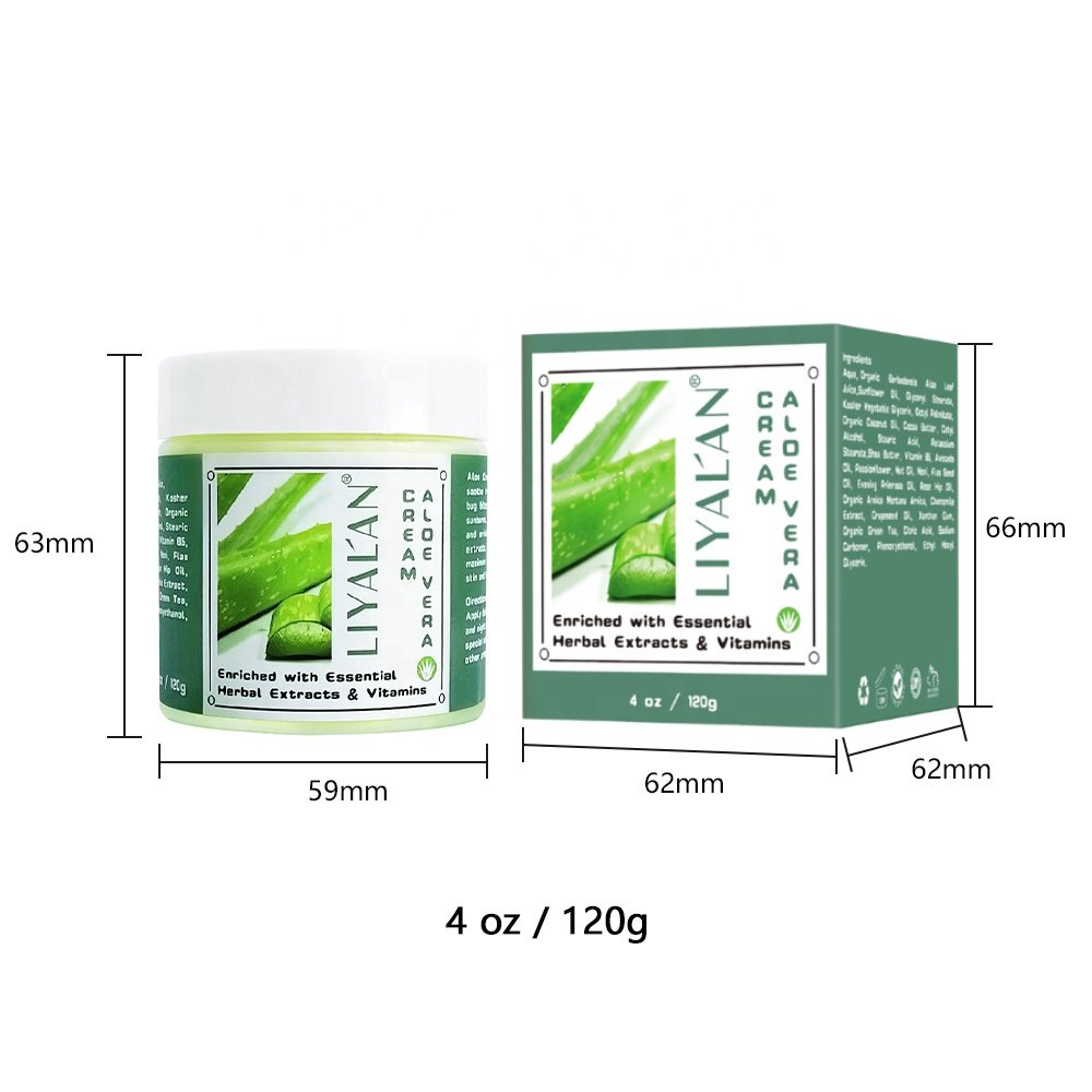Private Label Shrink Pore Soothe Sensitive Skin Smooth Lighten Acne Moisturizing Aloe Vera Face Cream