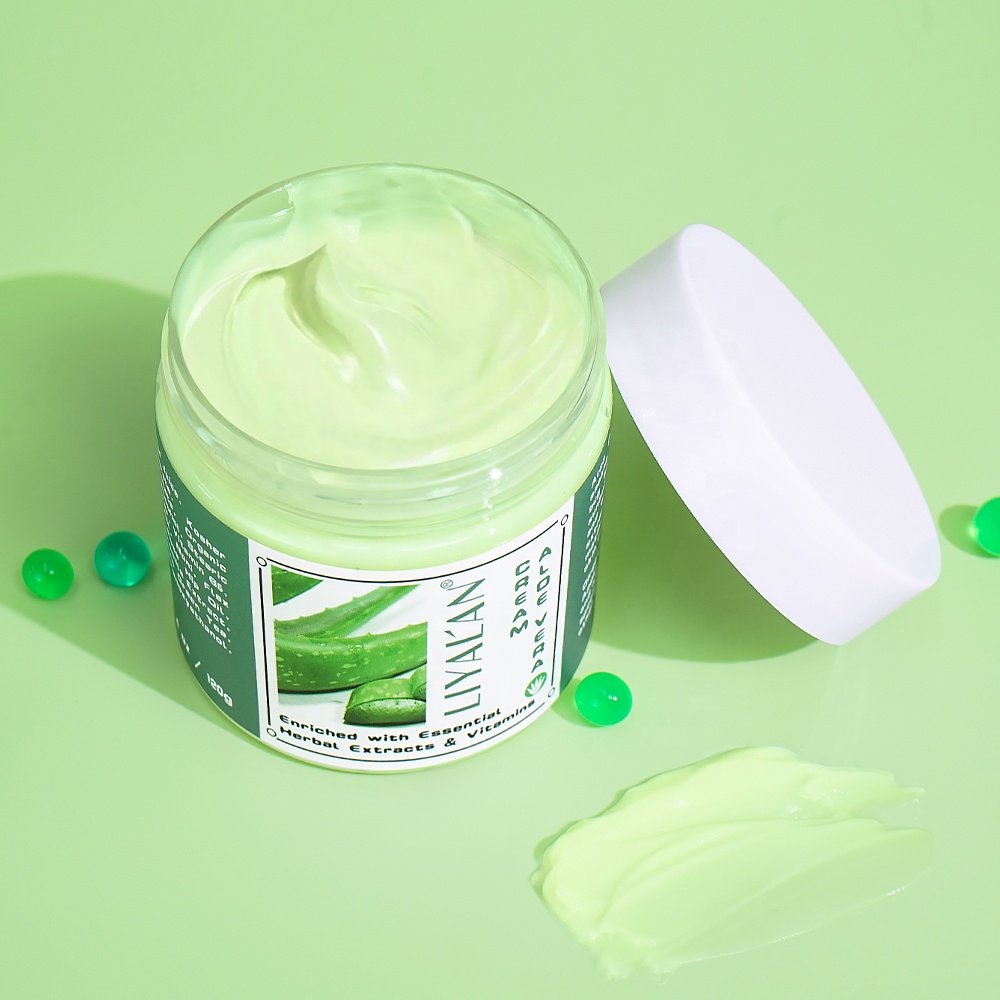 Private Label Shrink Pore Soothe Sensitive Skin Smooth Lighten Acne Moisturizing Aloe Vera Face Cream