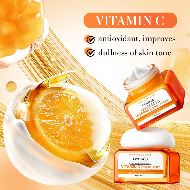 FAYANKOU Vitamin C Brightening Whitening Face Cream Lotion 50g Moisturizing And Nourishing Anti-Aging Moisturizing Essence Cream