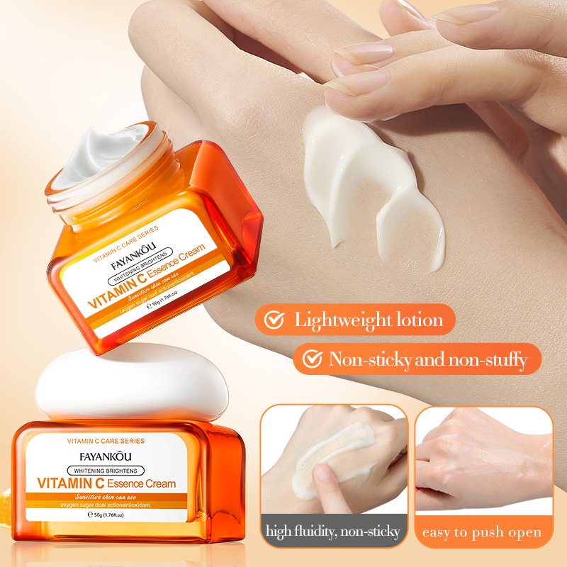 FAYANKOU Vitamin C Brightening Whitening Face Cream Lotion 50g Moisturizing And Nourishing Anti-Aging Moisturizing Essence Cream