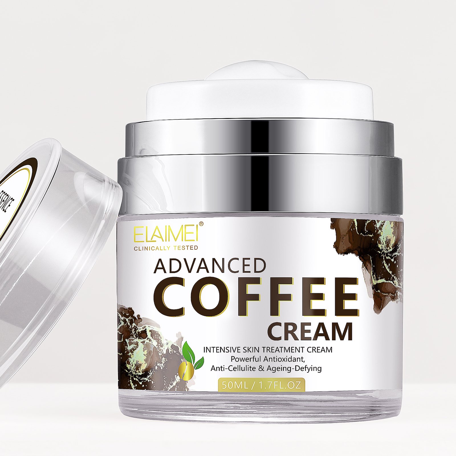 ELAIMEI High End Natural Extract Facial Cream Anti Aging Cream and Wrinkles Advanced Coffee Whitening Face Cream