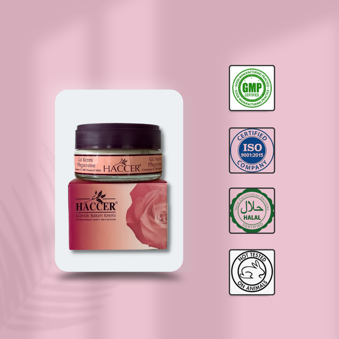 Amazon Hot Selling Best Seller Cosmetic Made Face Cream Rose Balm 45ML Daily Skin Care Cream Lotion Organic Herbal Facial Lotion