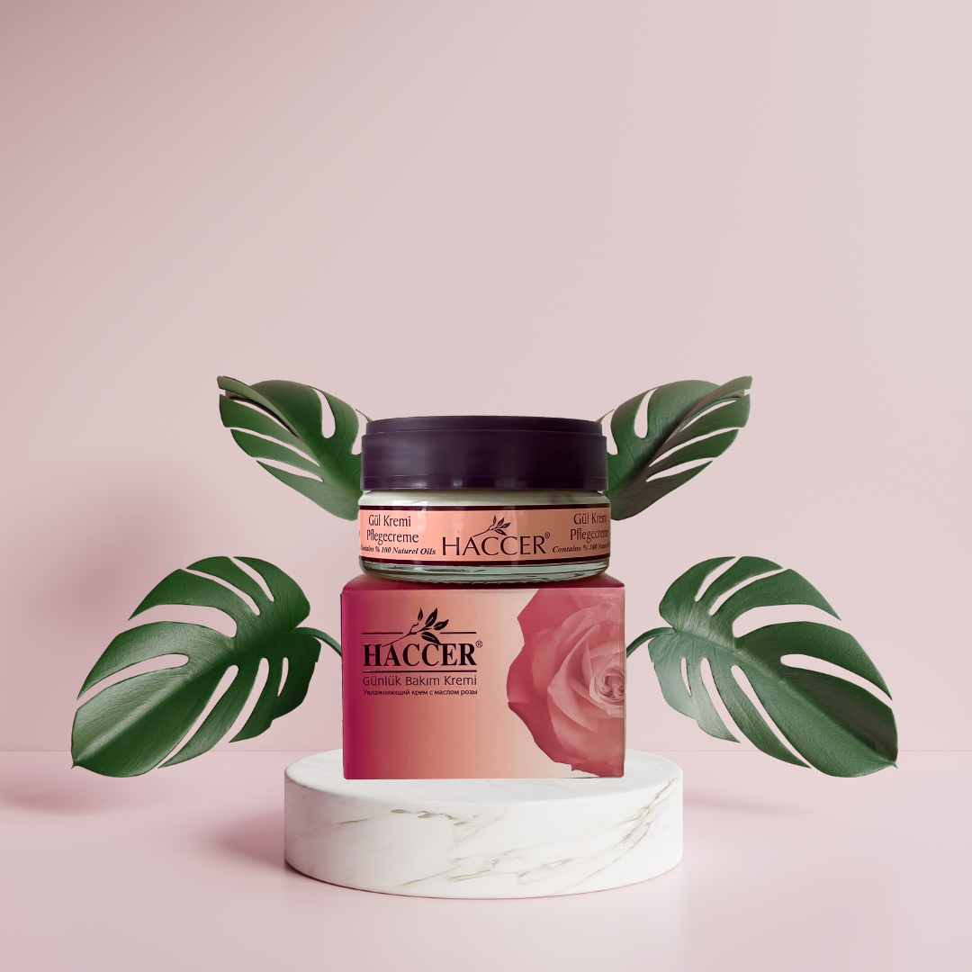 Amazon Hot Selling Best Seller Cosmetic Made Face Cream Rose Balm 45ML Daily Skin Care Cream Lotion Organic Herbal Facial Lotion