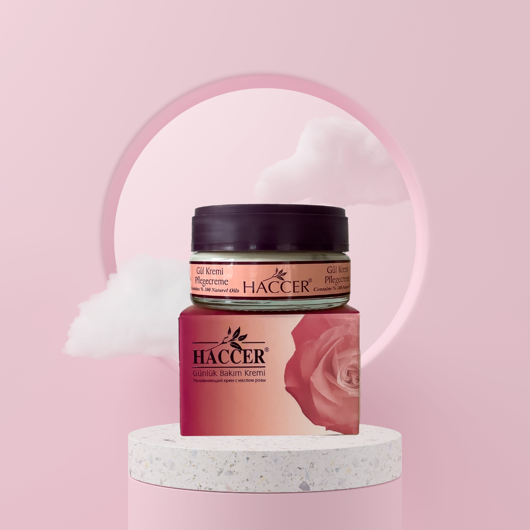 Amazon Hot Selling Best Seller Cosmetic Made Face Cream Rose Balm 45ML Daily Skin Care Cream Lotion Organic Herbal Facial Lotion