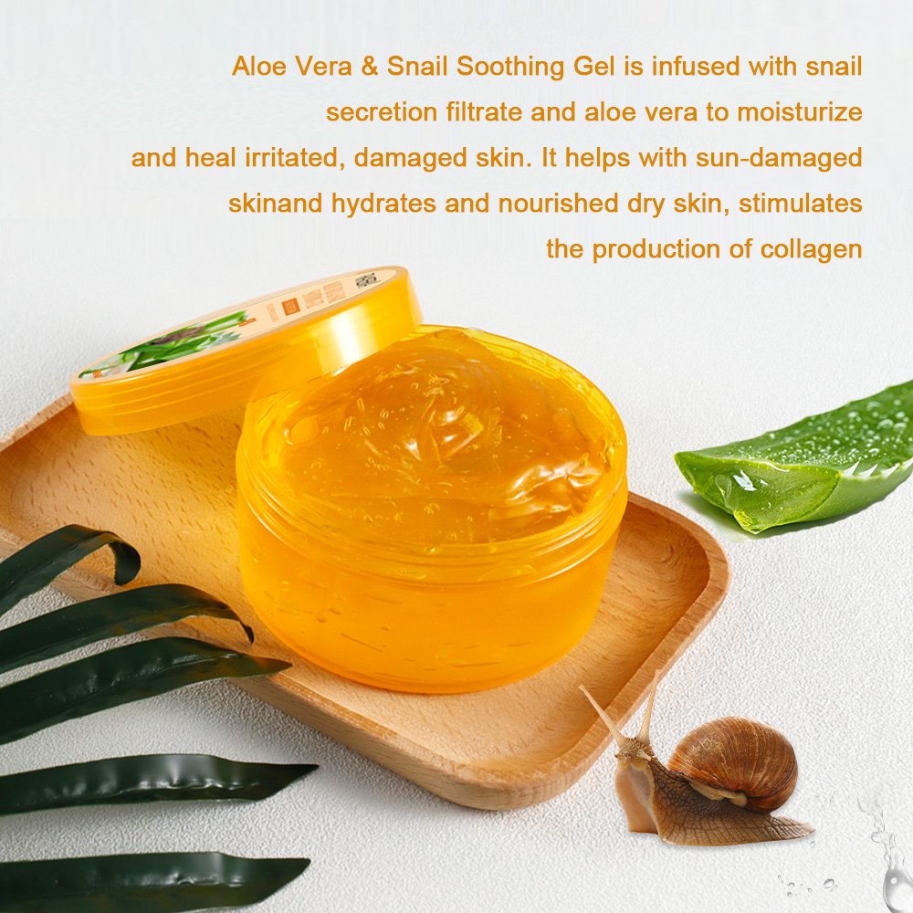 OEM Pure Aloe Vera Snail Soothing Gel Face Cream & Lotion (new) Natural Moisturizer Soothing Whitening Cream Aloe Vera Gel