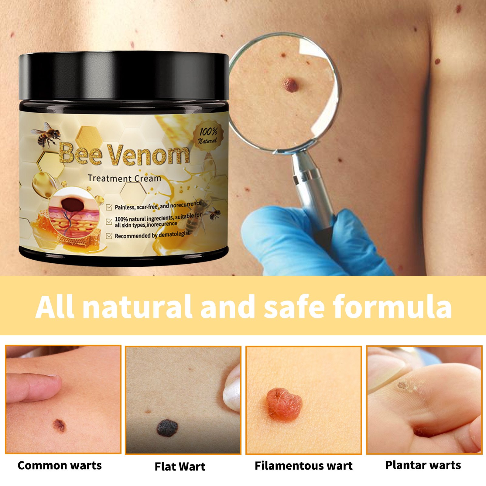 Bee Venom Cream, Bee Removal Cream,Bee Repair Cream for Men&Women
