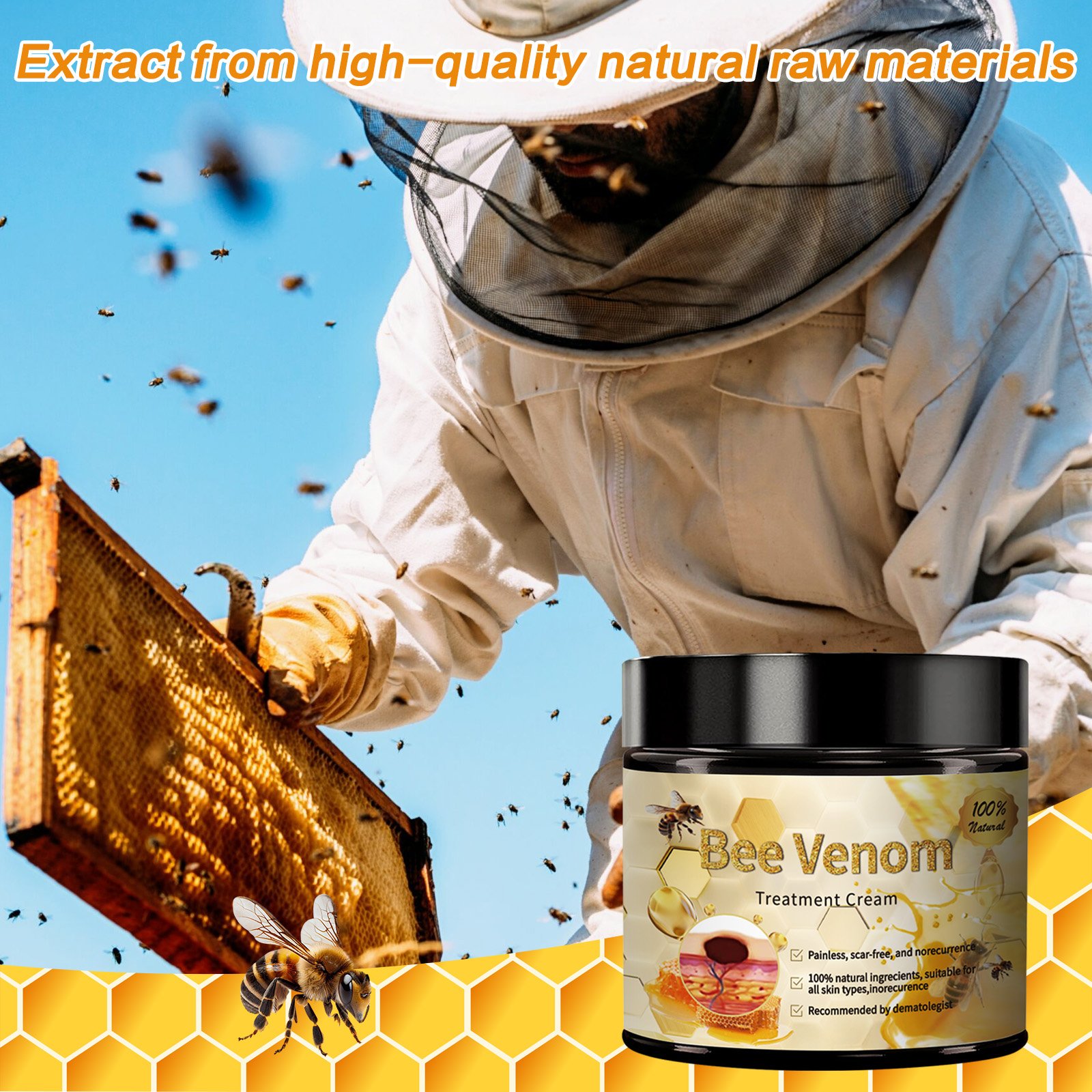 Bee Venom Cream, Bee Removal Cream,Bee Repair Cream for Men&Women