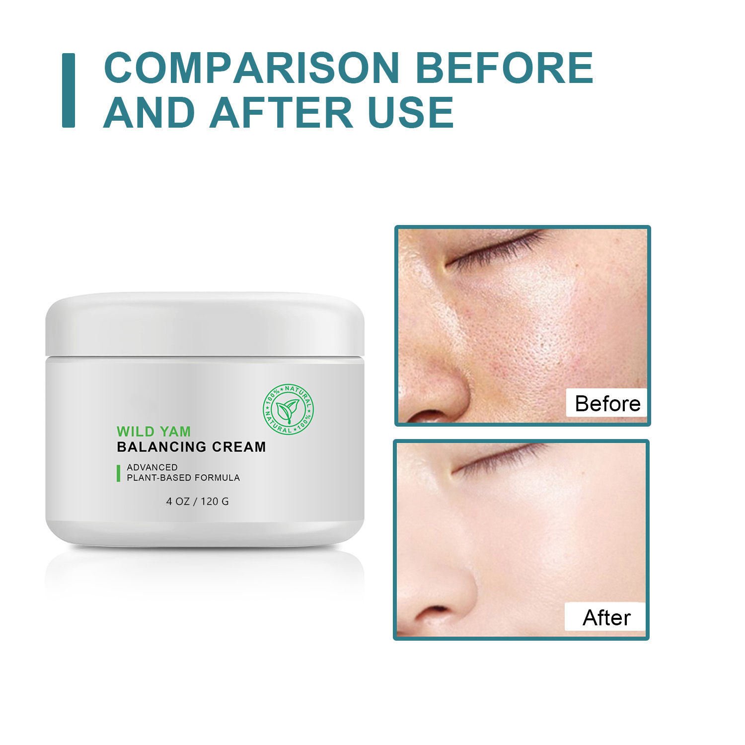 BLIW Private Label Glowing Skin Wild Yam Balancing Face Cream Advanced Plant Based Formula For Skin Care