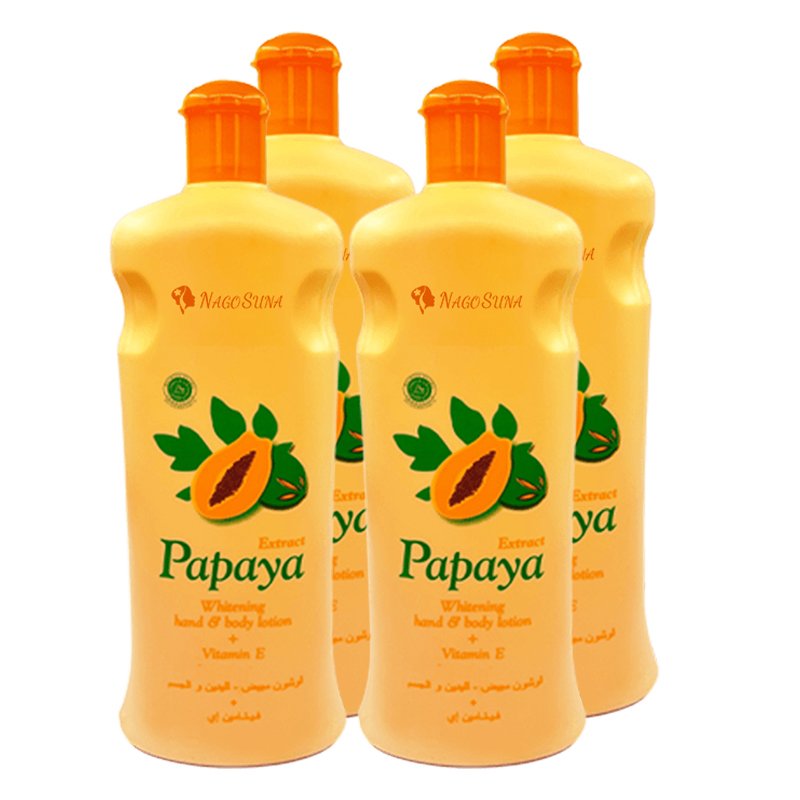 NAGOSUNA Wholesale face and body cream with papaya and carrot vitamin C lightening organic skin whitening body lotion