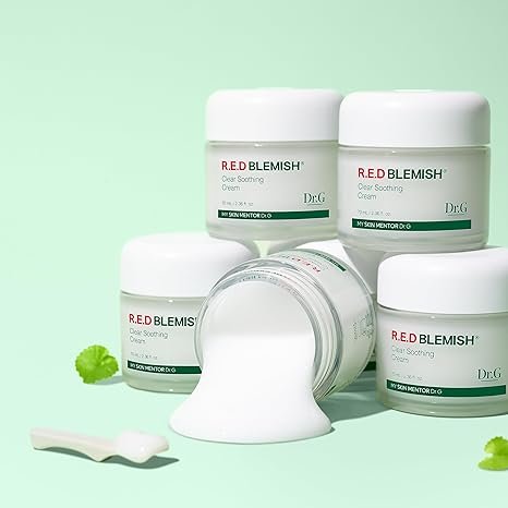 RED Blemish Clear Soothing Cream, Calming Down Cream Soothing Calming Moisturizing Nourishing For Sensitive Skin