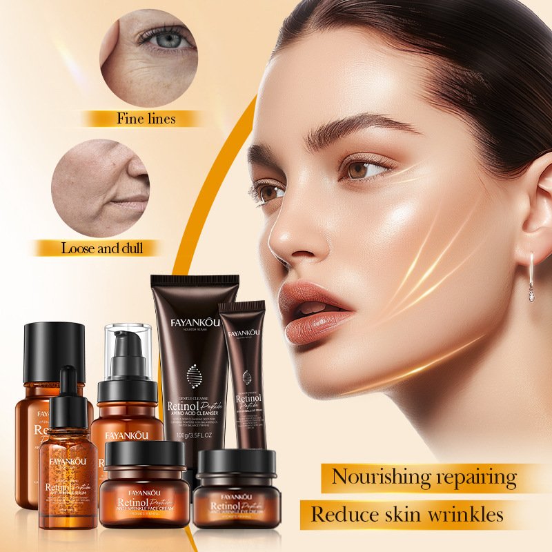 FAYANKOU Anti-Wrinkle Retinol Serum & Moisturizing Face Cream Beauty Product for Skin Care Set