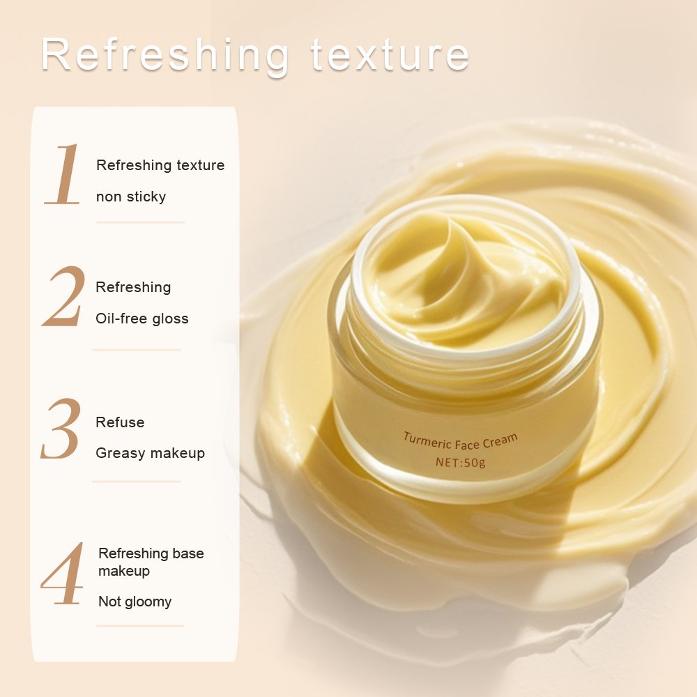 Natural Organic Turmeric Skin Care Face Cream For Anti Acne Whitening Moisturizing With Vitamin E
