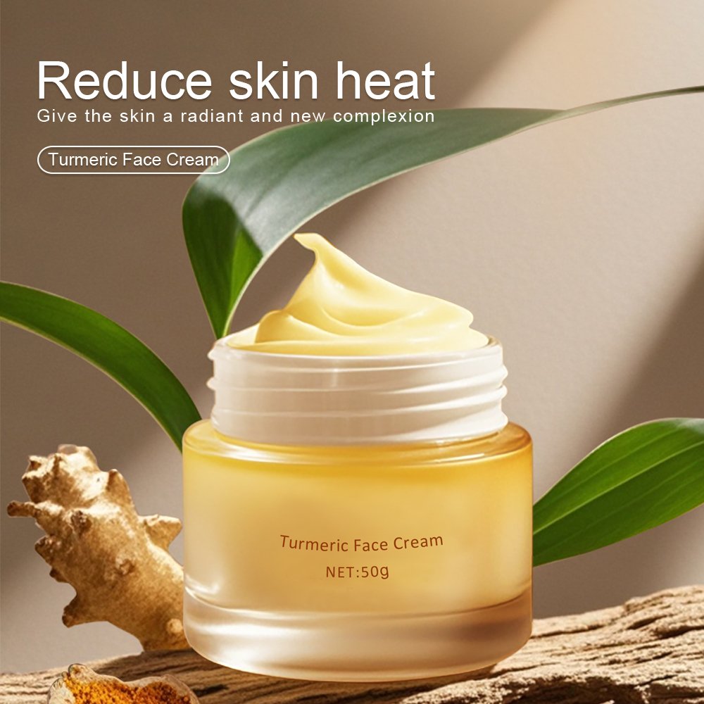Natural Organic Turmeric Skin Care Face Cream For Anti Acne Whitening Moisturizing With Vitamin E