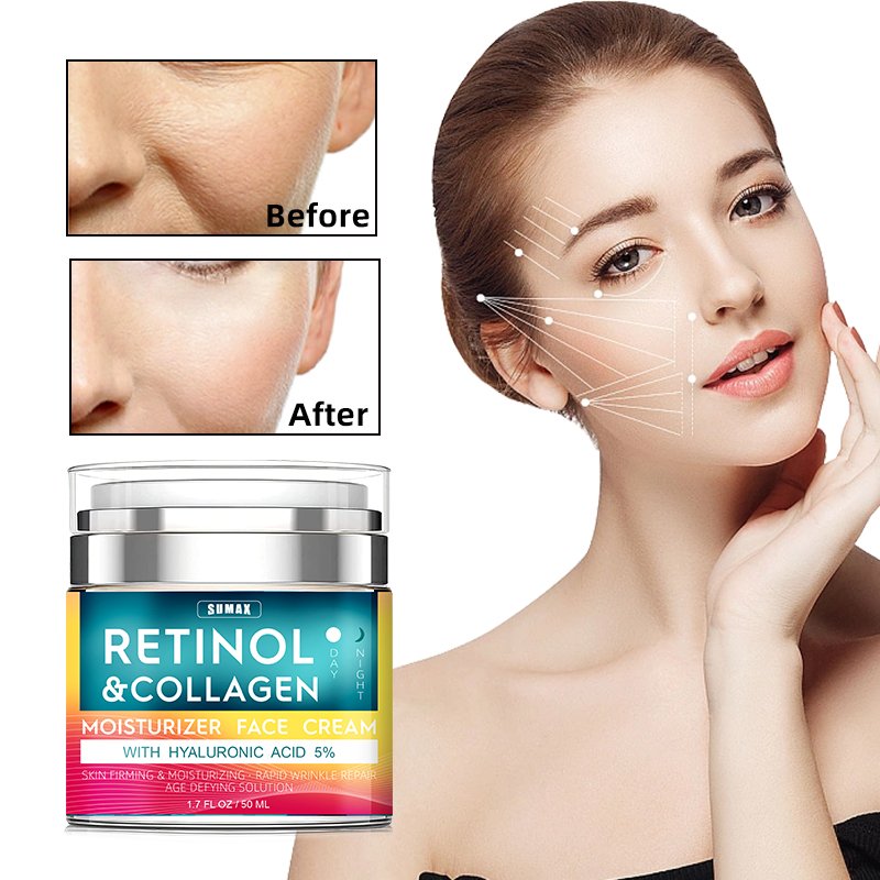 Sumax 50ml Day And Night Use Retinol Face Cream Anti Aging Reduces Fine Lines