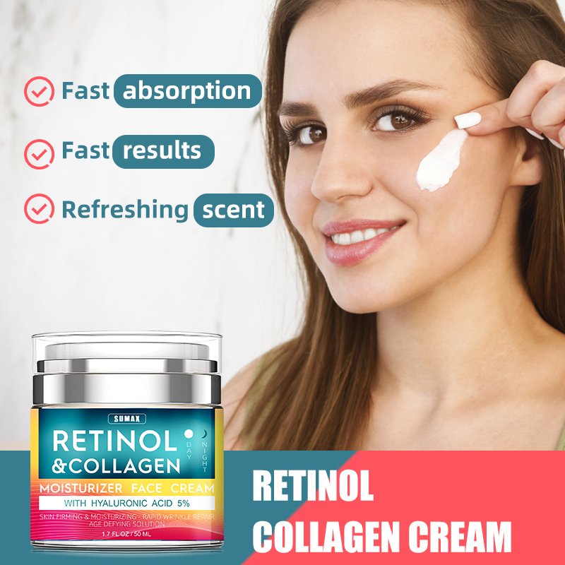 Sumax 50ml Day And Night Use Retinol Face Cream Anti Aging Reduces Fine Lines