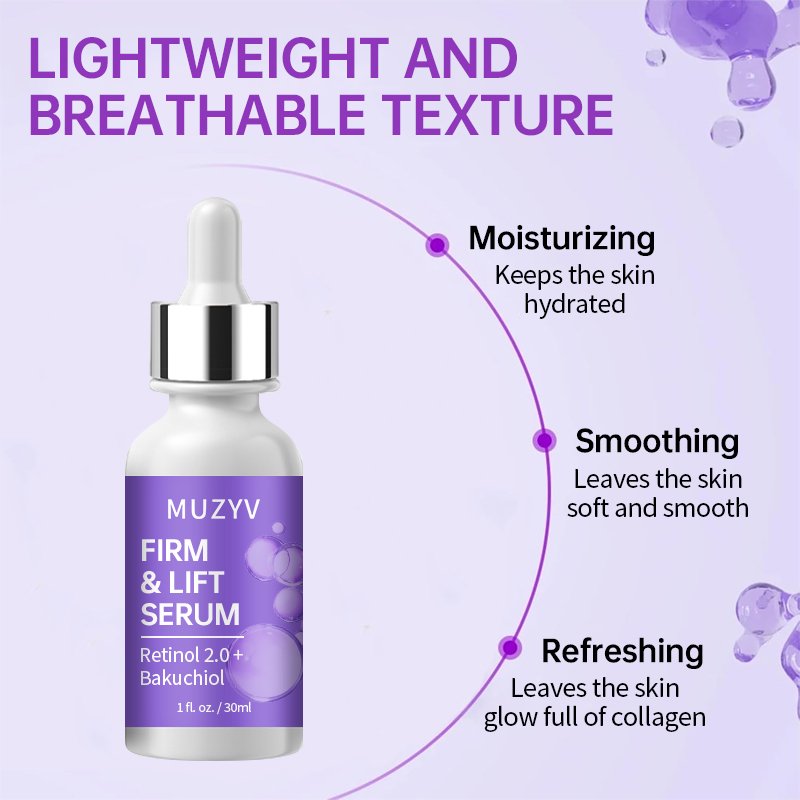 Private Label skincare Natrual Anti Aging Firm Lift Retinol Bakuchiol Serum for face