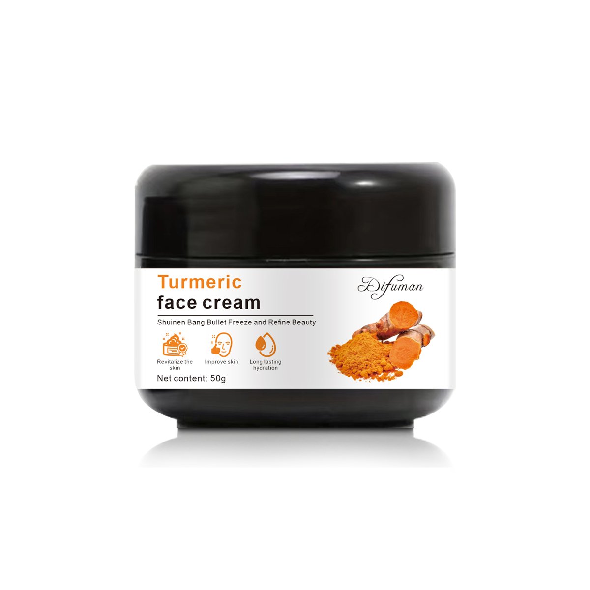 Private Label Face Cream for Women with Turmeric Whitening Acne Treatment Retinol Vitamin C Collagen-for Dark Skin