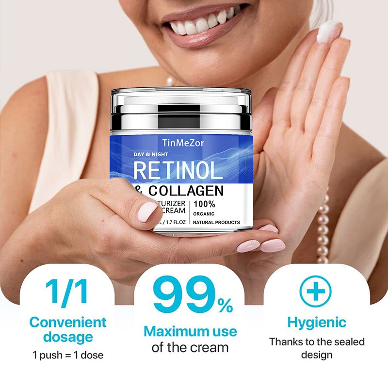 Profesional Anti-Aging Ginseng 0.5% Green Tea Vitamin C With Retinol Hyaluronic Acid Whitening Brightening Face Cream