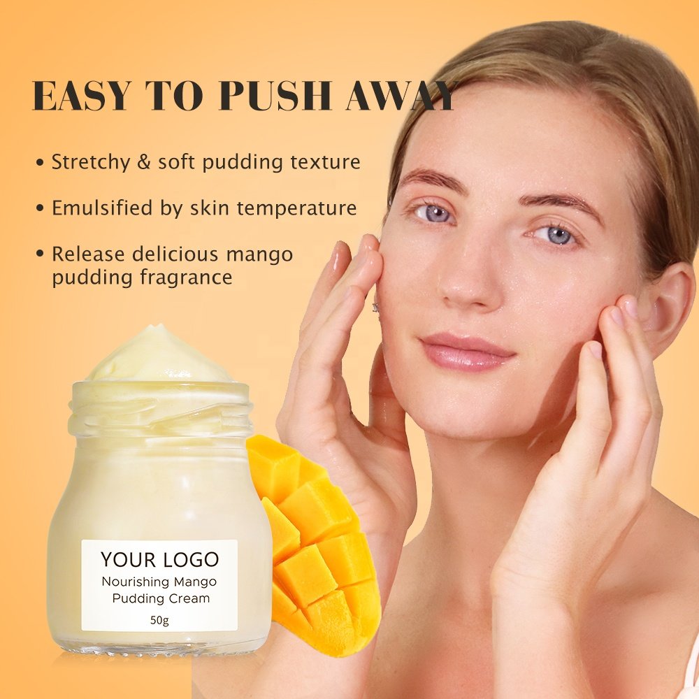 Custom Skin Care Antioxidant Facial Hydrating Jelly Cream Nourishing Mango Pudding Face Cream