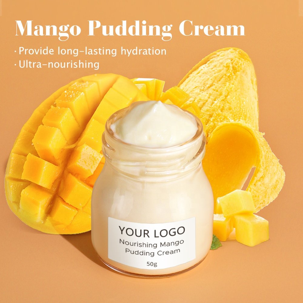 Custom Skin Care Antioxidant Facial Hydrating Jelly Cream Nourishing Mango Pudding Face Cream