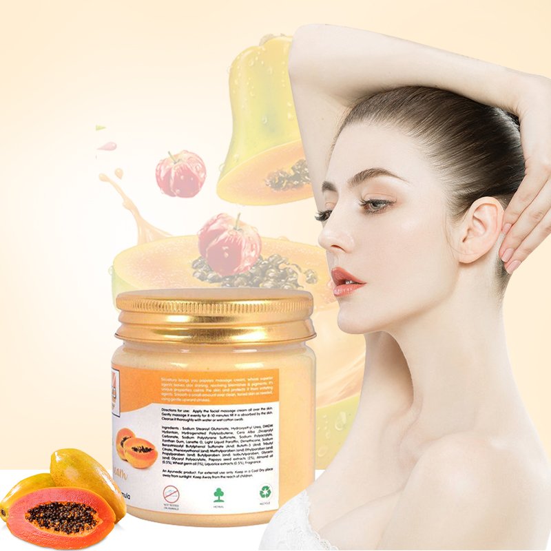 Private Label Custom Logo Organic Moisturizing Papaya Extract Skin Care Beauty Whitening Papaya Face Cream