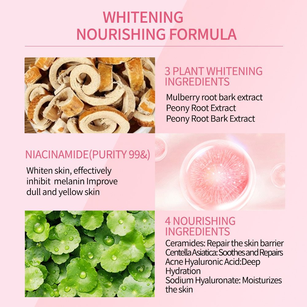 Korean Fast Whitening Face Cream NiacinamideDouble Tube Body Lotion Moisturizing Body Skin Nicotinamide Whitening Cream