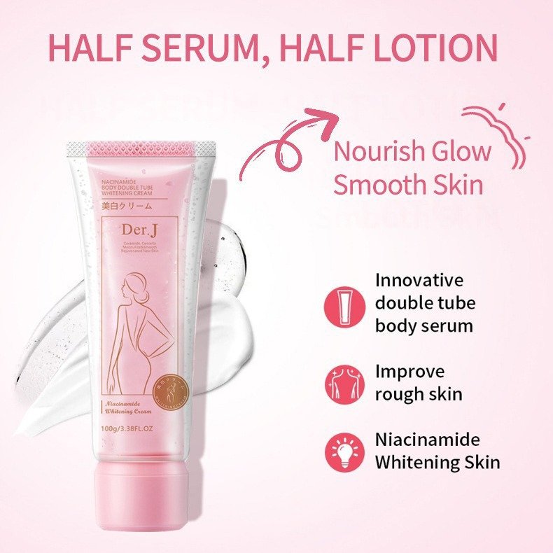 Korean Fast Whitening Face Cream NiacinamideDouble Tube Body Lotion Moisturizing Body Skin Nicotinamide Whitening Cream
