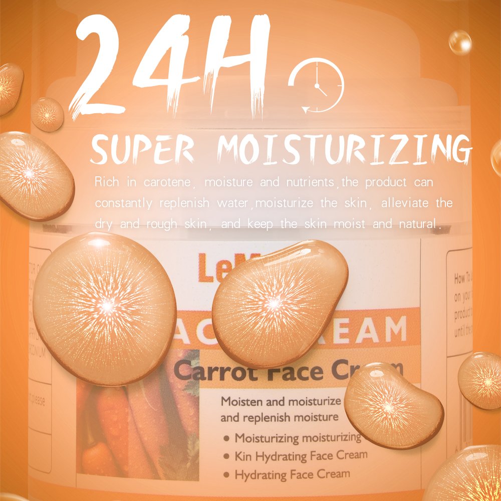 Private Label Carotene Skin Care Moisturizing Hydrating Whitening Brightening Repairing Carrot Face Cream