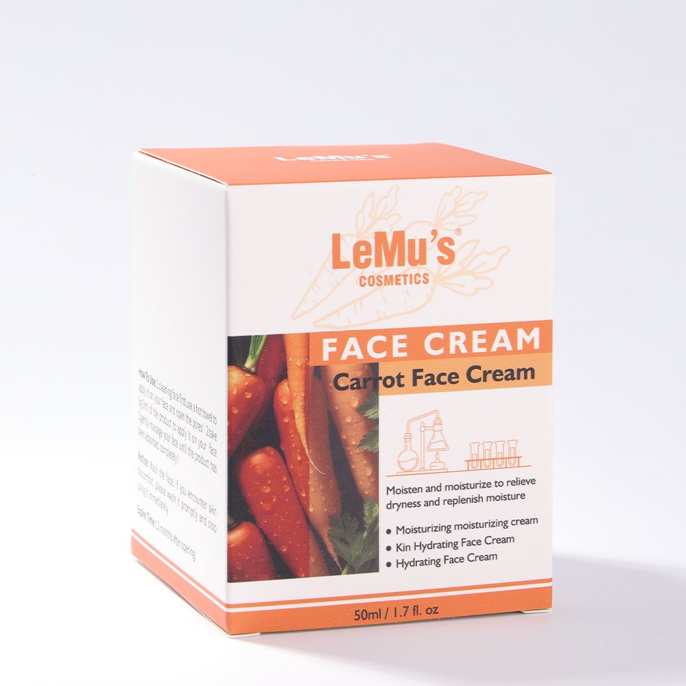 Private Label Carotene Skin Care Moisturizing Hydrating Whitening Brightening Repairing Carrot Face Cream