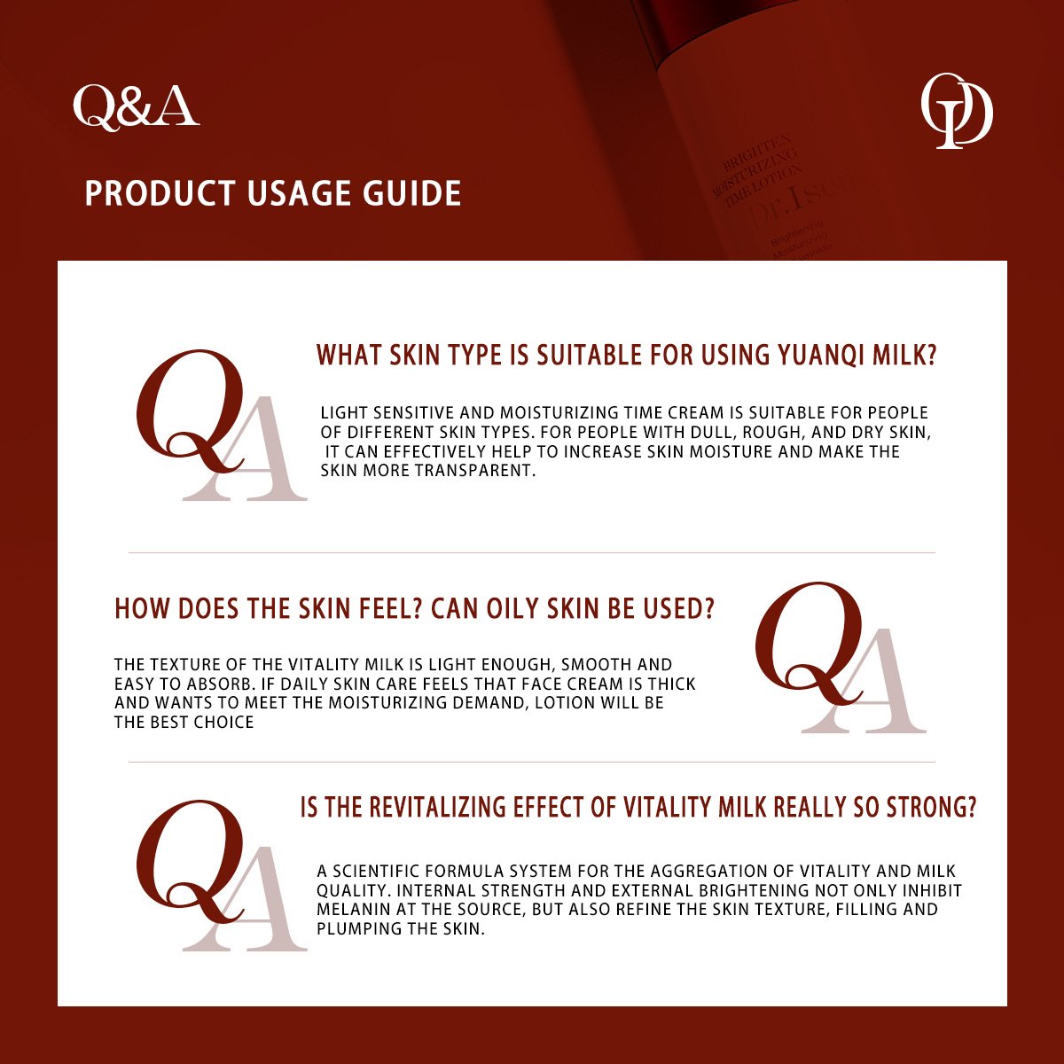 OEM customized Light Sensory Moisturizing Time Milk Firming and Repairing Brightening Soothing face cream